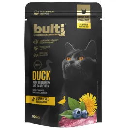 bulti-superfood-mokra-karma-dla-kota-kaczka-z-borowka-i-mniszkiem-lek-100g