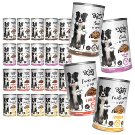 mokra-karma-dla-psa-tuftuf-puszka-kawalki-miesne-mix-smakow-zestaw-24x415g