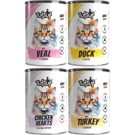 mokra-karma-dla-kota-tuftuf-puszka-mielonka-mix-smakow-zestaw-4x400g