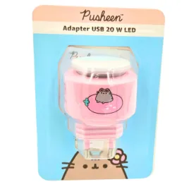 pusheen-adapter-usb-ladowarka-sieciowa-20w-led-rozowy