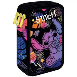 coolpack-piornik-szkolny-trzykomorowy-z-wyposazeniem-stich-stitch-czarny