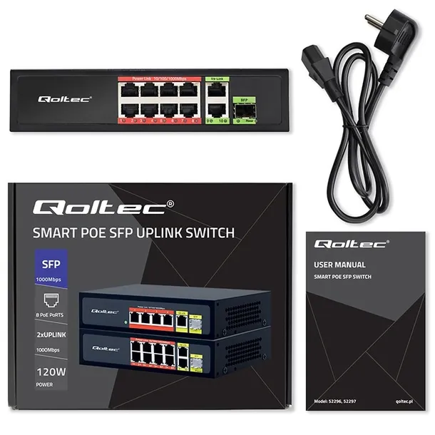 switch-qoltec-52297-11-portow-waga-z-opakowaniem-0-15-kg-liczba-portow-11