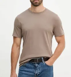 michael-kors-t-shirt-bawelniany-meski-kolor-brazowy-gladki-cf15fj2c93-xl