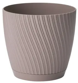 doniczka-mika-13-z-podstawka-szarobezowa-form-plastic