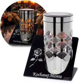 znicz-solarny-led-dla-mamy-z-dedykacja-srebrny-roza-elegancki