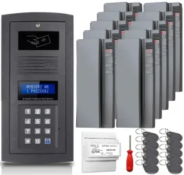 zestaw-domofonowy-elfon-op-255r-g-cyfrowy-natynkowy-furtka-10x-brelok-szary