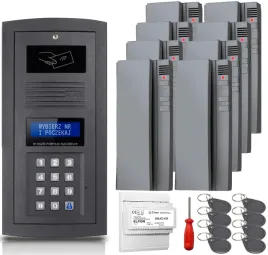 zestaw-cyfrowy-domofonowy-elfon-op-255r-g-natynkowy-furtka-8x-breloki-szary