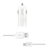 budi-ladowarka-samochodowa-usb-kabel-lightning-bialy