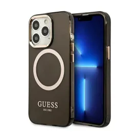 guess-gold-outline-translucent-magsafe-etui-iphone-13-pro-max-czarny