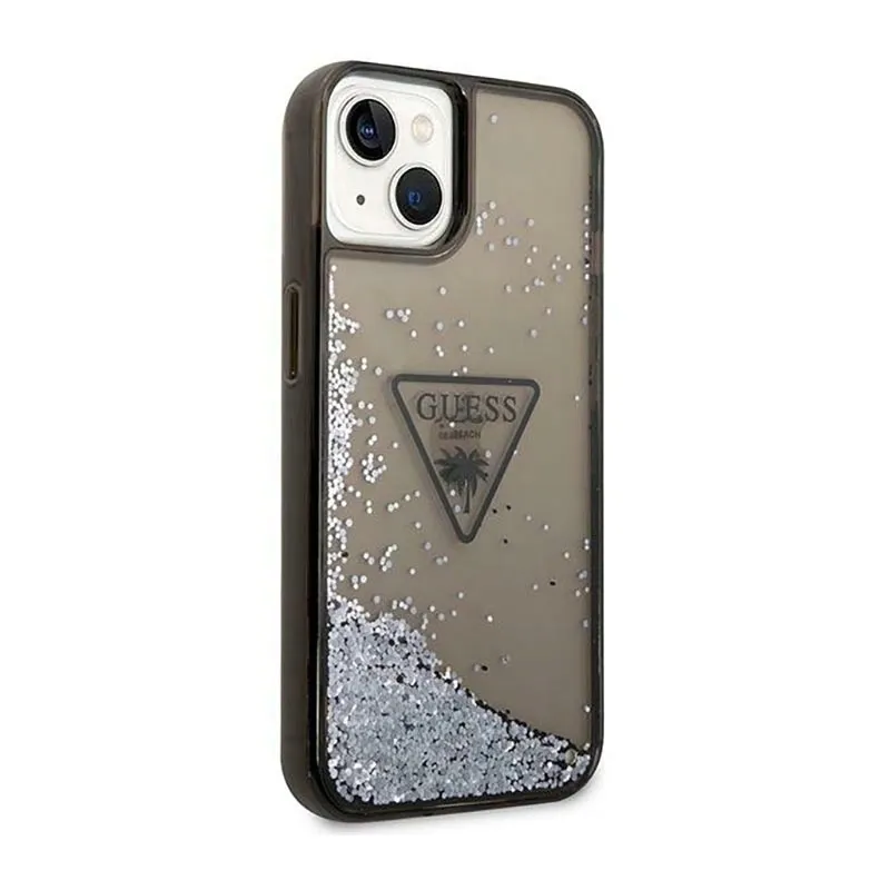 guess-liquid-glitter-triangle-logo-case-etui-iphone-14-plus-czarny-przeznaczenie-apple
