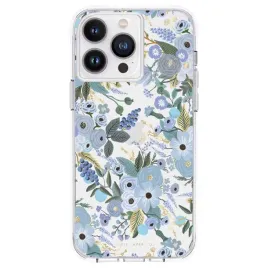 rifle-paper-clear-etui-iphone-14-pro-max-garden-party-blue