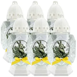 znicz-swiateczny-wielkanocny-castel-bialy-zajaczek-z-kokardka-6-sztuk