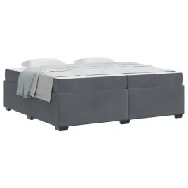 ramka-lozka-z-materacem-ciemnoszary-200-x-200-cm-tkanina