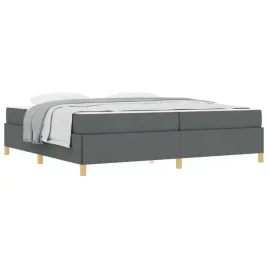 ramka-lozka-z-materacem-ciemnoszary-200-x-200-cm-tkanina
