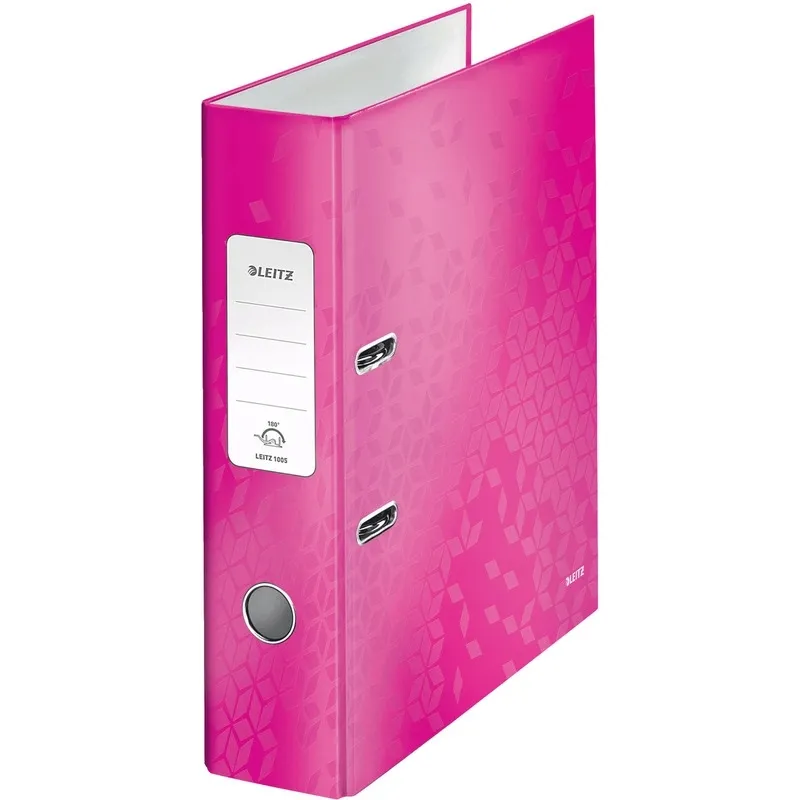 segregator-leitz-180-wow-a4-80mm-rozowy-grubosc-80-mm