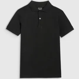 koszulka-dziecieca-4f-t-shirt-polo-z-kolnierzem-bawelna-casual-czarny-152