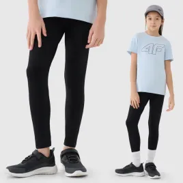 legginsy-dziewczece-spodnie-4f-bawelniane-getry-casual-klasyczne-czarne-152