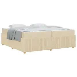 ramka-lozka-z-materacem-kremowy-200-x-200-cm-tkanina