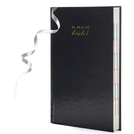 kalendarz-dzienny-a5-2027-terminarz-ksiazkowy-dzienny-czarny-ekonomiczny