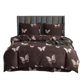 komplet-poscieli-dwuosobowej-140x200-2-70x80-posciel-brazowa-motylki