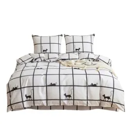 komplet-poscieli-dwuosobowej-160x200-2-poszewki-70x80-posciel-kratka-kot