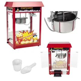 barowa-maszyna-do-popcornu-z-czerwonym-daszkiem