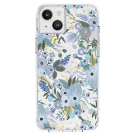 rifle-paper-clear-etui-iphone-14-plus-garden-party-blue