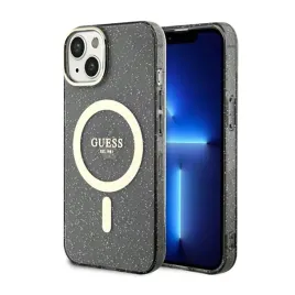 guess-glitter-gold-magsafe-etui-iphone-14-czarny