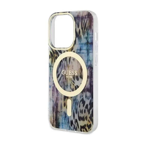 guess-leopard-magsafe-etui-iphone-14-pro-niebieski-rozszerzenie-podstawka
