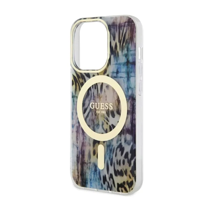 guess-leopard-magsafe-etui-iphone-14-pro-niebieski
