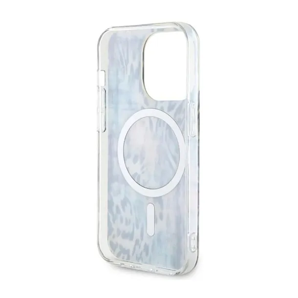 guess-leopard-magsafe-etui-iphone-14-pro-niebieski-funkcje-ladowanie-indukcyjne-pochlanianie-wstrzasow