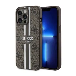 guess-4g-printed-stripes-magsafe-etui-iphone-13-pro-max-brazowy