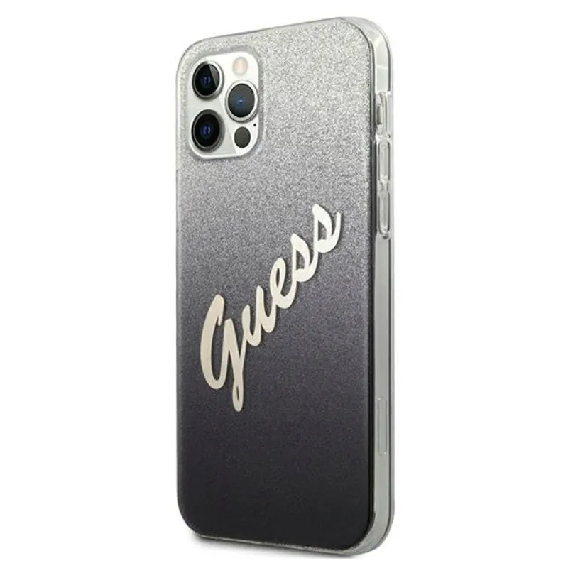 guess-glitter-gradient-script-etui-iphone-12-pro-max-czarny