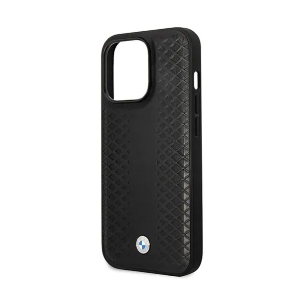 bmw-leather-diamond-pattern-etui-iphone-14-pro-czarny-funkcje-pochlanianie-wstrzasow