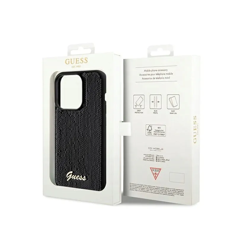 guess-sequin-script-metal-etui-iphone-14-pro-czarny