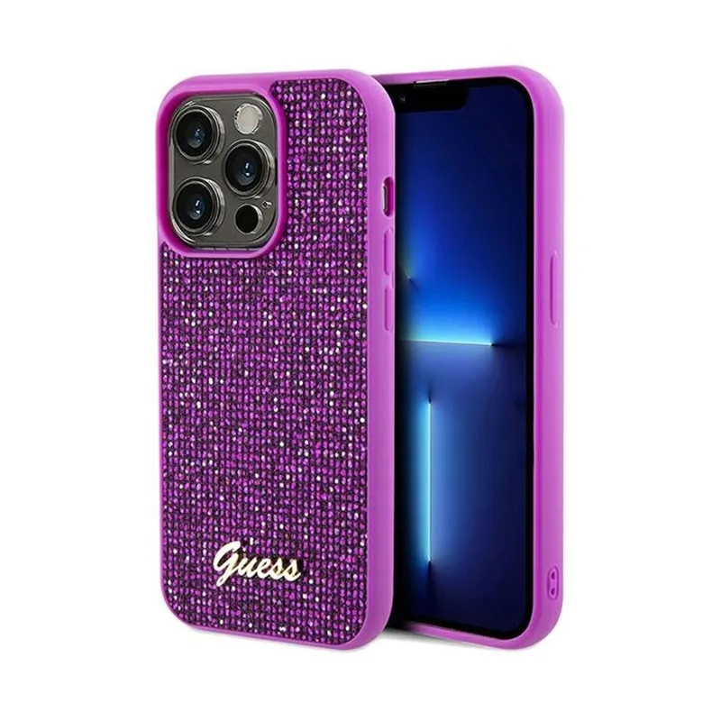 guess-disco-metal-script-etui-iphone-14-pro-fuksja