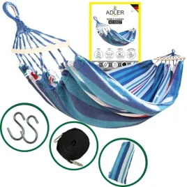 adler-ad-6807-hamak-dwuosobowy-bawelniany-200kg-200x150cm