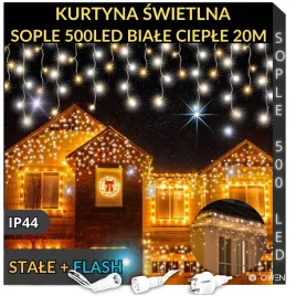 kurtyna-swietlna-500-lampek-biala-ciepla-sople-zasilanie-sieciowe