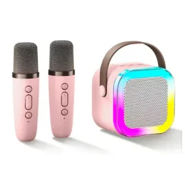 zestaw-do-karaoke-drobiazgarnia-glosnik-bluetooth-rozowy-2-mikrofony