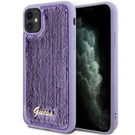 guess-sequin-script-metal-etui-iphone-11-fioletowy