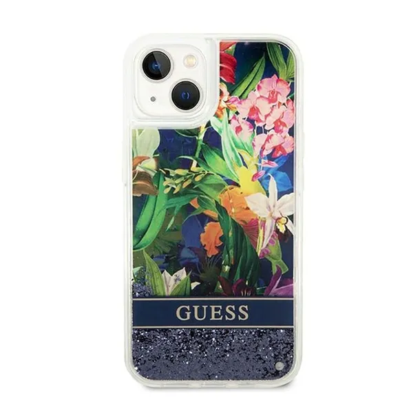 guess-liquid-glitter-flower-etui-iphone-14-plus-niebieski-kolor-niebieski