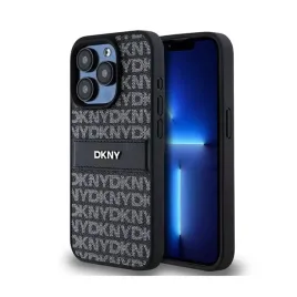 dkny-leather-mono-stripe-and-metal-logo-etui-iphone-15-pro-czarny