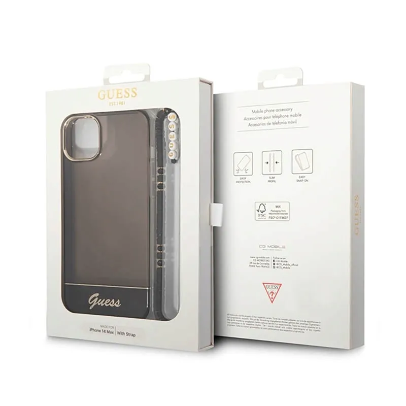 guess-translucent-pearl-strap-etui-iphone-14-czarny-przeznaczenie-apple