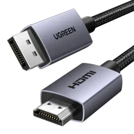 ugreen-dp123-kabel-displayport-do-hdmi-2m-4k-30hz-hdr-nylonowy-do-pc-i-tv