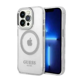 guess-metal-outline-magsafe-etui-iphone-14-pro-przezroczysty-srebrny