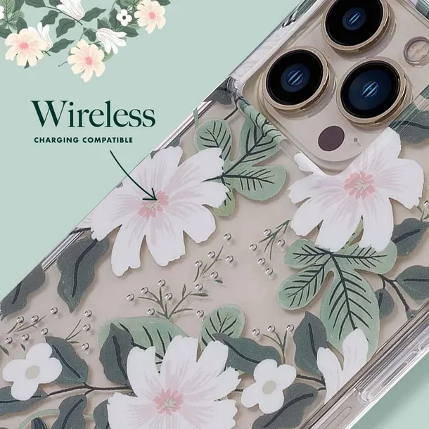 rifle-paper-clear-etui-iphone-14-pro-max-willow-zalaczone-wyposazenie-szmatka-do-czyszczenia