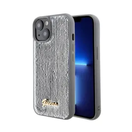 guess-sequin-script-metal-etui-iphone-15-srebrny