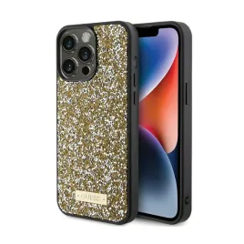 guess-rhinestone-metal-logo-etui-iphone-15-pro-zolty