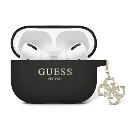 guess-liquid-silicone-glitter-triangle-charm-etui-airpods-pro-2-czarny