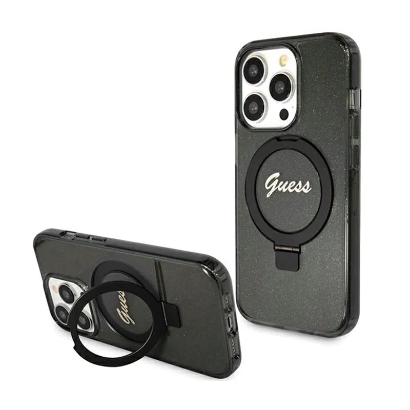 guess-ring-stand-script-glitter-magsafe-etui-iphone-15-pro-max-czarny